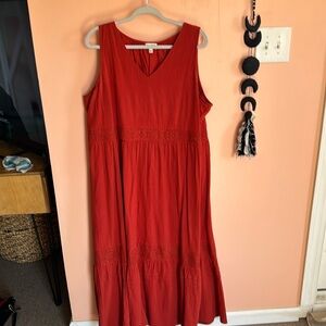 Wonderly XXL maxi dress burnt orange
